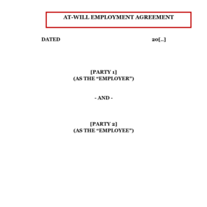At-Will-Employment-Agreement
