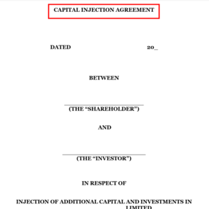 Capital Injection Agreement